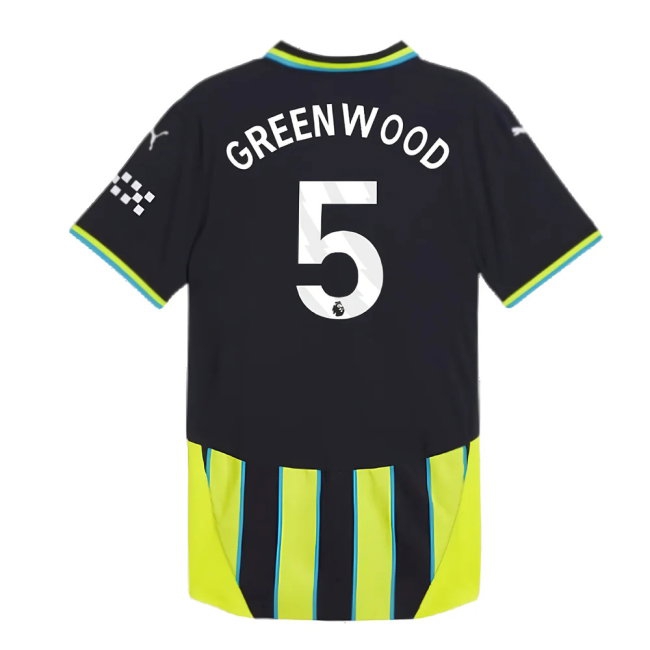 2024-2025 Man City Away Player Version Shirt (Greenwood 5) — Shop Now