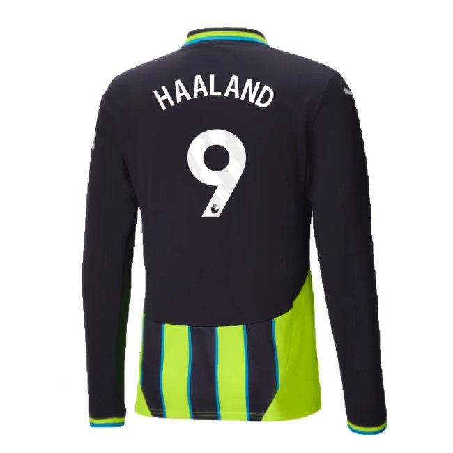 2024-2025 Man City Away Long Sleeve Shirt (Haaland 9) — Buy Online