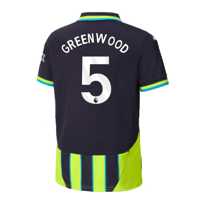 2024-2025 Man City Away Shirt (Kids) (Greenwood 5) — Shop Now