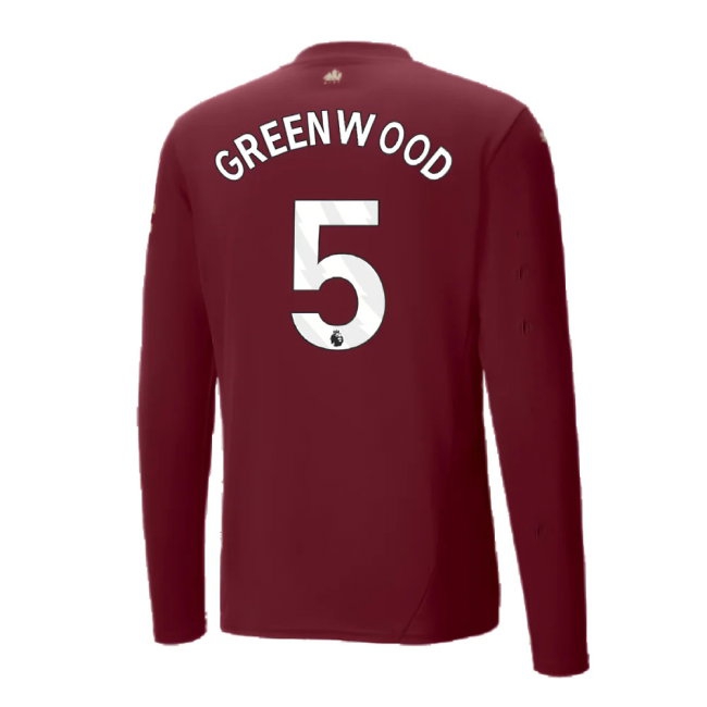 2024-2025 Man City Third Long Sleeve Shirt (Greenwood 5) — Shop Now