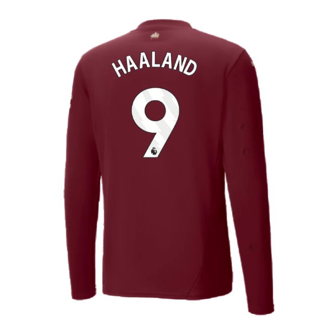 2024-2025 Man City Third Long Sleeve Shirt (Haaland 9) — Buy Online