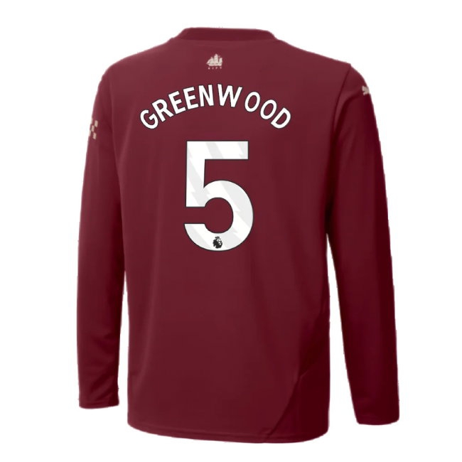 2024-2025 Man City Third Long Sleeve Shirt (Kids) (Greenwood 5) — Buy Now