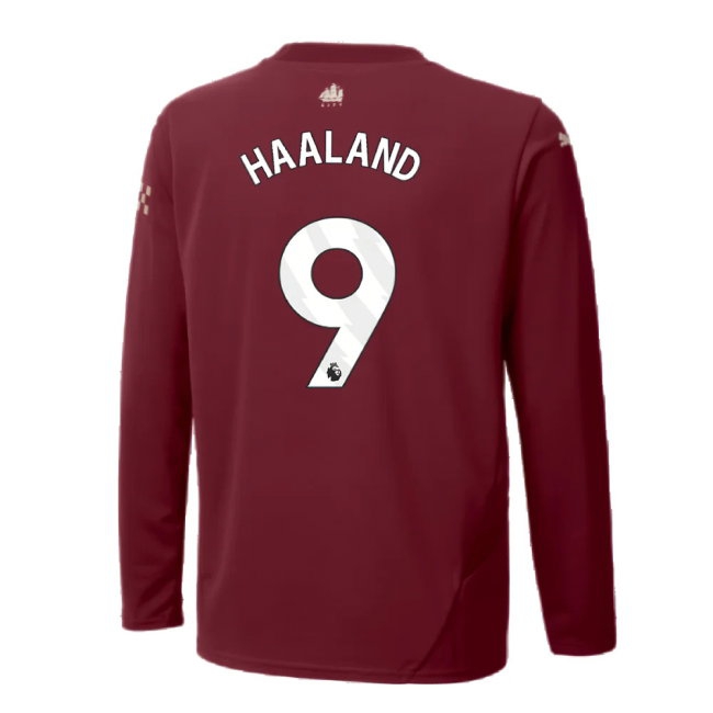 2024-2025 Man City Third Long Sleeve Shirt (Kids) (Haaland 9) — Shop Online