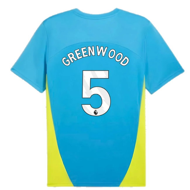 2024-2025 Man City Training Shirt (Magic Blue) (Greenwood 5) — Buy Now