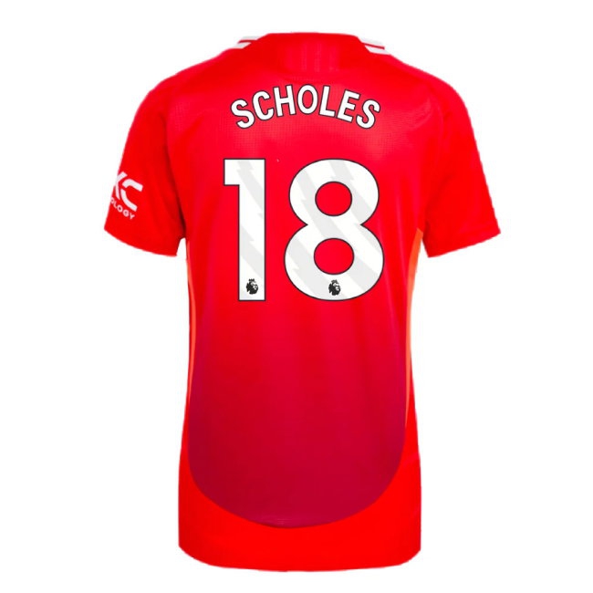 2024-2025 Man Utd Player Version Home Shirt (Womens) (Scholes 18) — Buy Now
