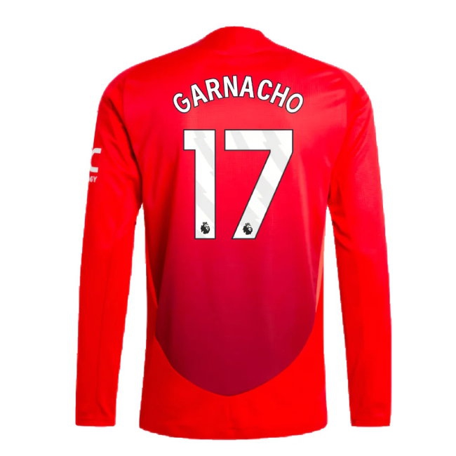 2024-2025 Man Utd Player Version Long Sleeve Home Shirt (Garnacho 17) — Shop Now