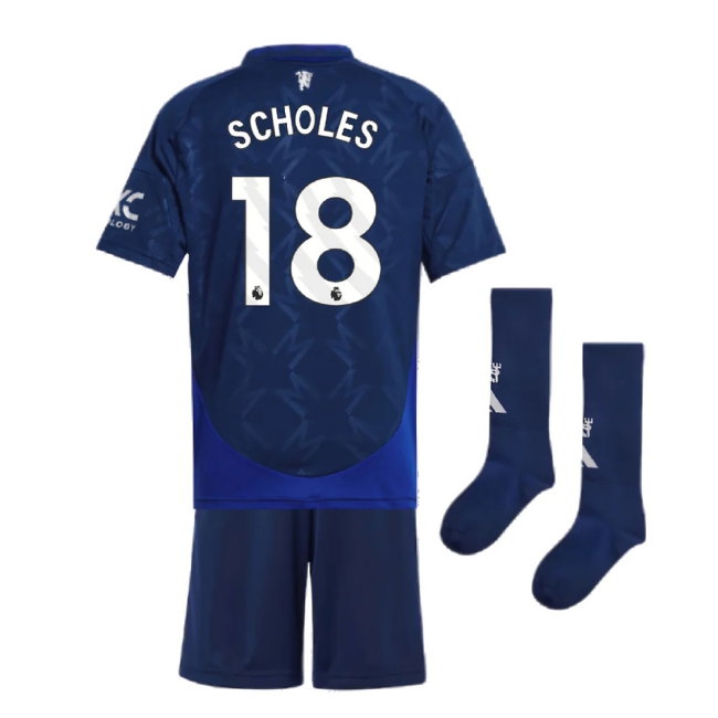 2024-2025 Man Utd Away Mini Kit (Scholes 18) — Buy Now