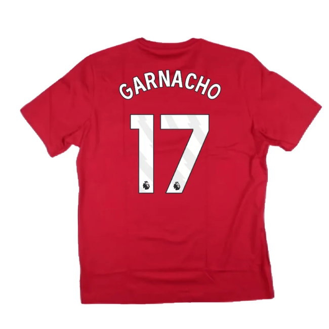 2024-2025 Man Utd DNA Graphic Tee (Red) (Garnacho 17) — Shop Online