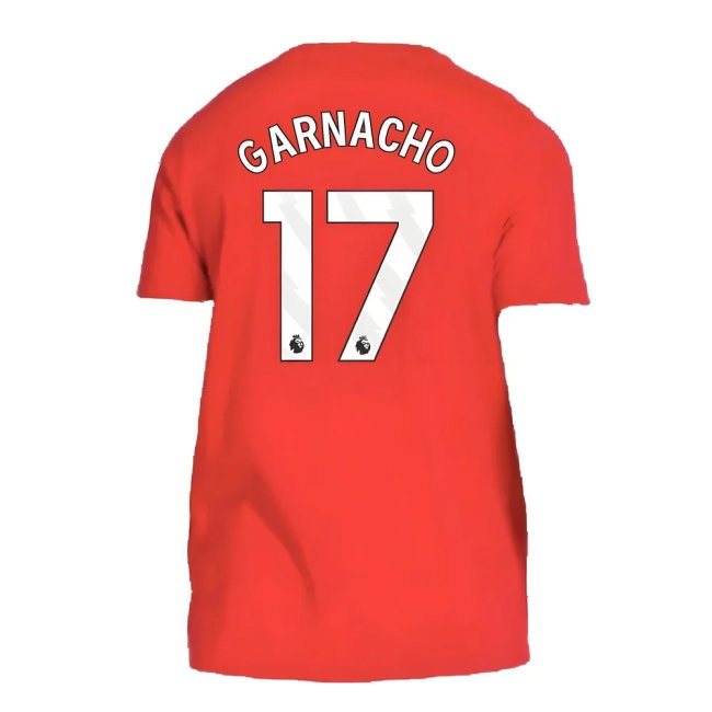 2024-2025 Man Utd DNA Tee (Red) (Garnacho 17) — Buy Online