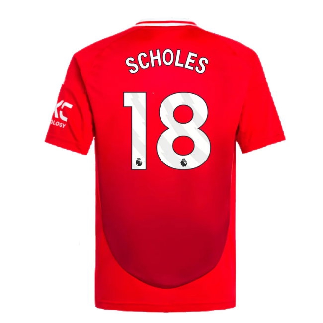 2024-2025 Man Utd Home Shirt (Kids) (Scholes 18) — Buy Online