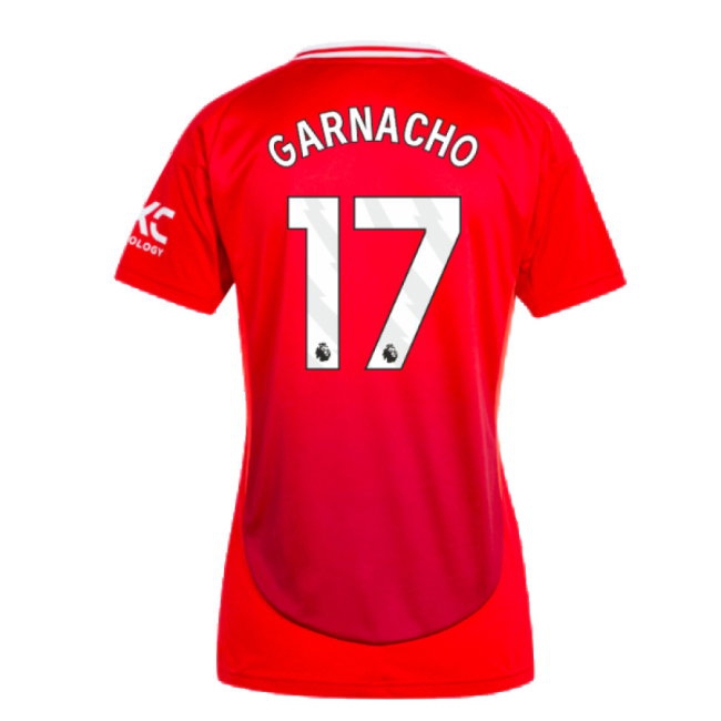 2024-2025 Man Utd Home Shirt (Womens) (Garnacho 17) — Buy Online