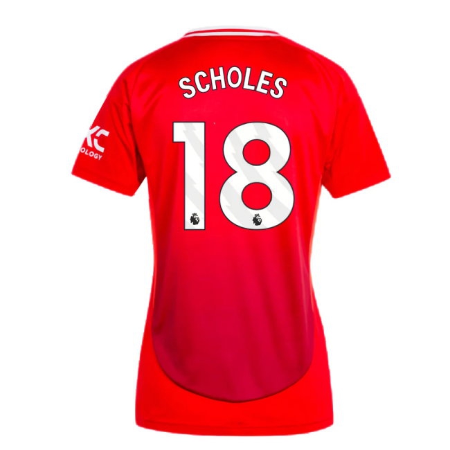 2024-2025 Man Utd Home Shirt (Womens) (Scholes 18) — Shop Now