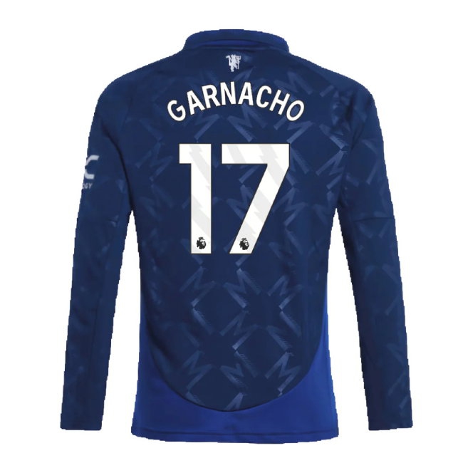 2024-2025 Man Utd Long Sleeve Away Shirt (Kids) (Garnacho 17) — Buy Now