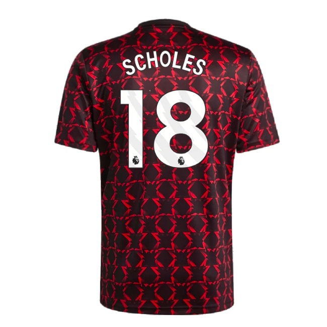 2024-2025 Man Utd Pre-Match Shirt (Black) (Scholes 18) — Shop Now
