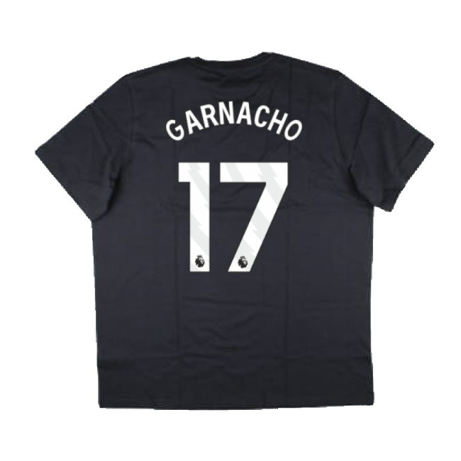 2024-2025 Man Utd Seasonal Graphic Tee (Night Grey) (Garnacho 17) — Shop Online