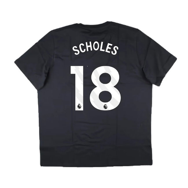 2024-2025 Man Utd Seasonal Graphic Tee (Night Grey) (Scholes 18) — Shop Online