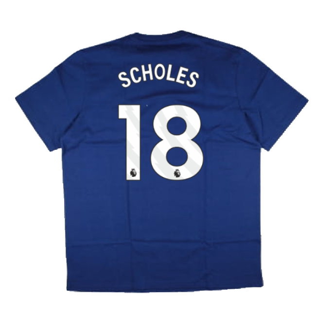2024-2025 Man Utd Seasonal Tee (Victory Blue) (Scholes 18) — Buy Now
