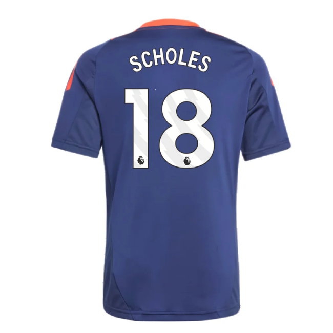 2024-2025 Man Utd Training Jersey (Night Indigo) - Kids (Scholes 18) — Shop Online