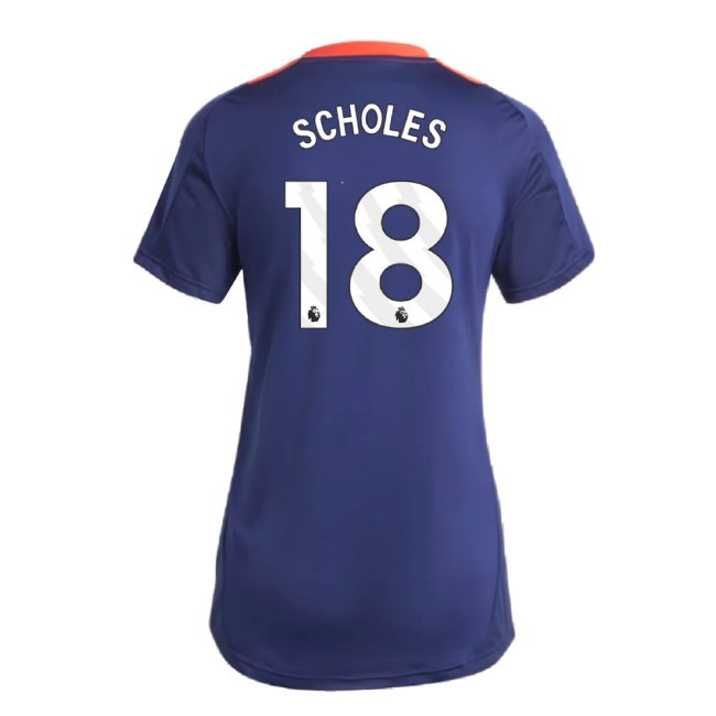 2024-2025 Man Utd Training Jersey (Night Indigo) - Womens (Scholes 18) — Shop Online