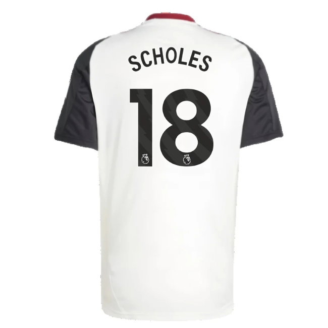 2024-2025 Man Utd Training Jersey (Off White) (Scholes 18) — Shop Now