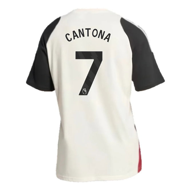 2024-2025 Man Utd Training Tee (Off White) (Cantona 7) — Buy Now