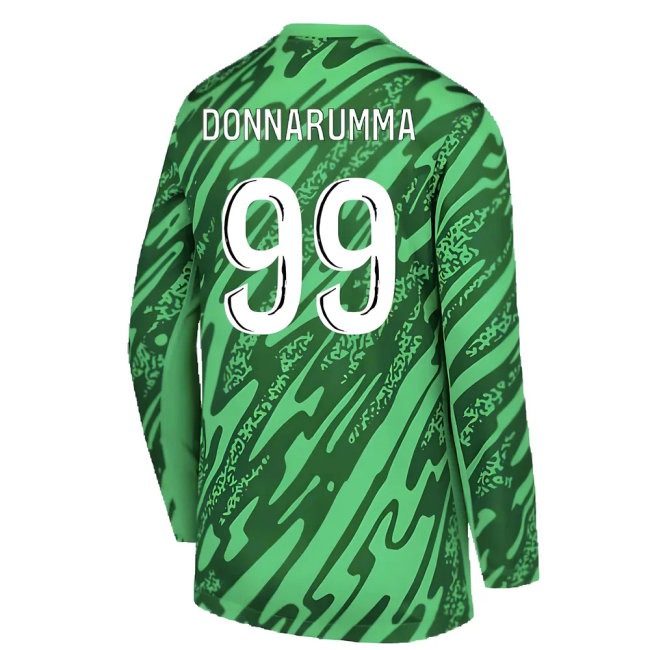 2024-2025 PSG Home Goalkeeper Shirt (Green) (Donnarumma 99) — Buy Online