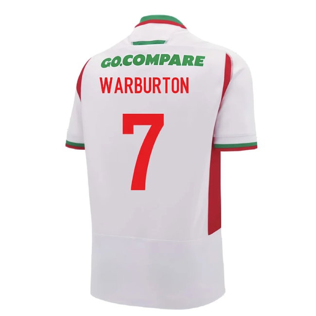 2024-2025 Wales Rugby Away Replica Shirt (Warburton 7) — Buy Online