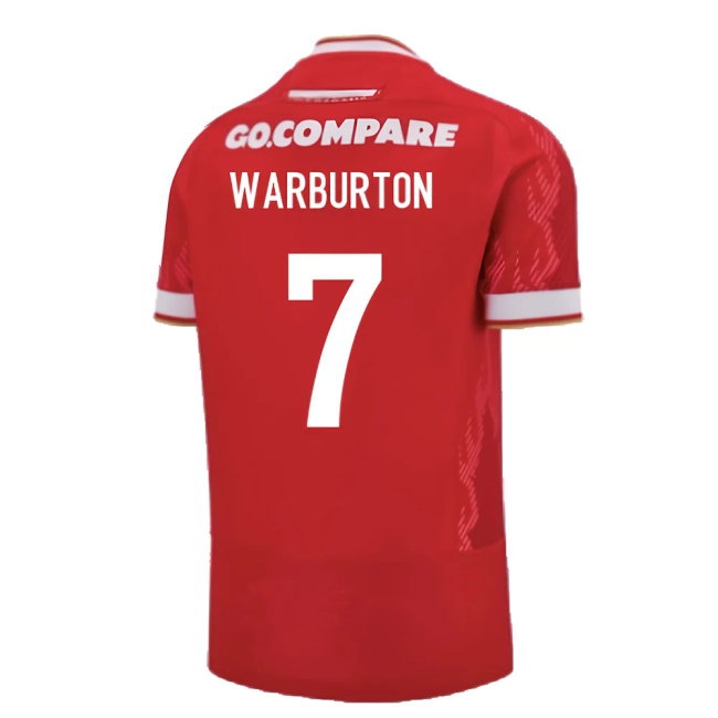 2024-2025 Wales Rugby Home Slim Fit Shirt (Warburton 7) — Buy Now