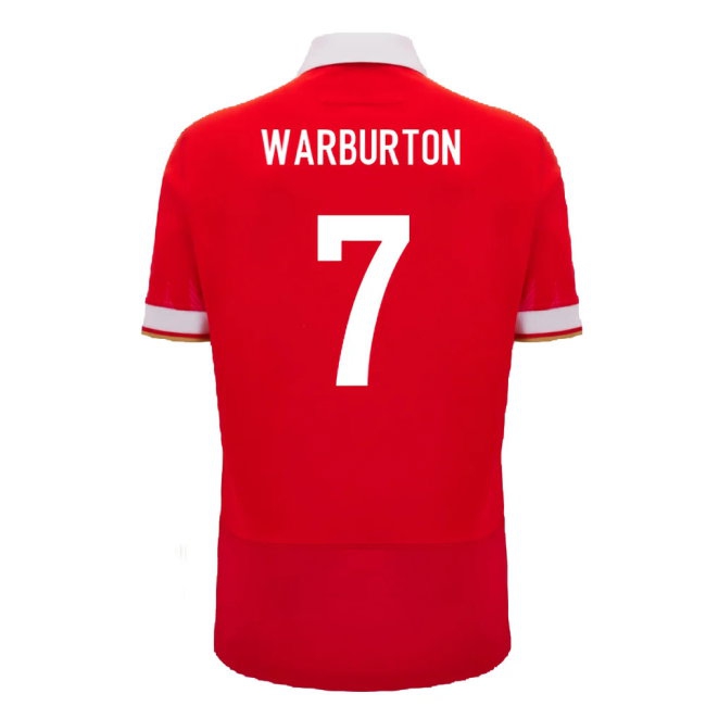2024-2025 Wales WRU Home Cotton Rugby Shirt (Warburton 7) — Buy Online