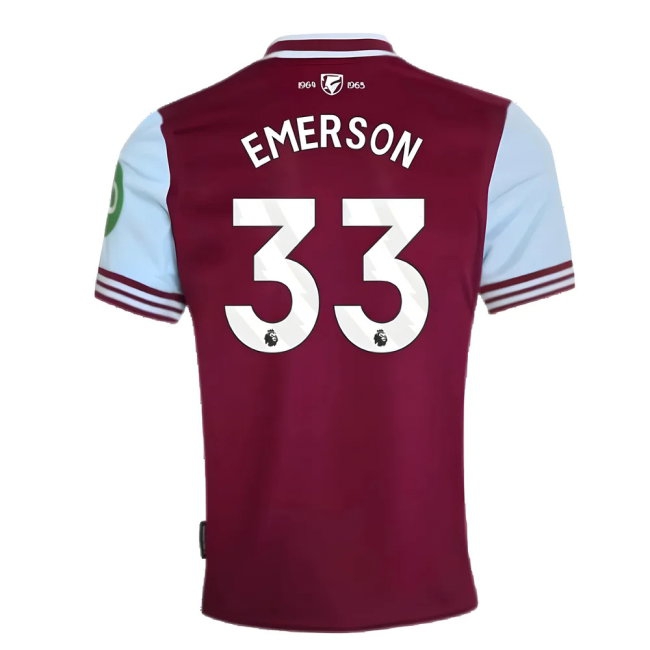 2024-2025 West Ham Home Shirt (Emerson 33) — Shop Now