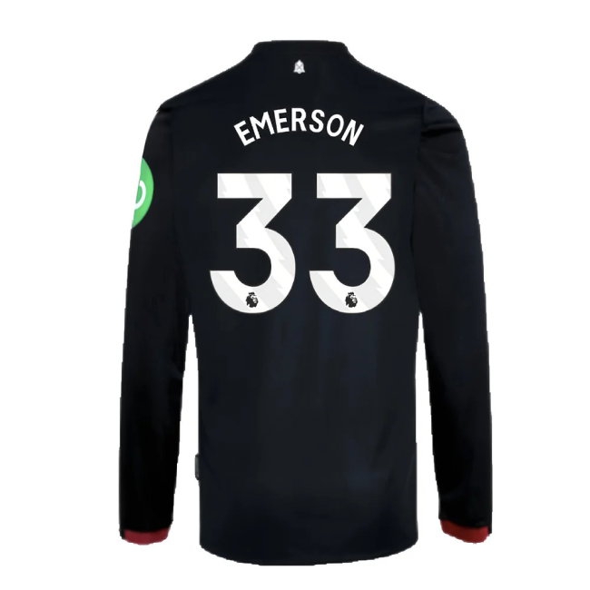 2024-2025 West Ham Long Sleeve Away Shirt (Kids) (Emerson 33) — Buy Online