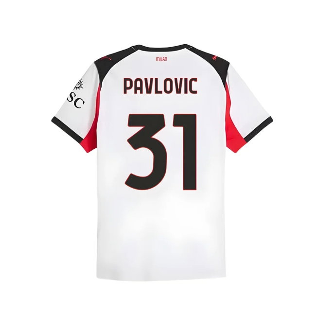 2025-2026 AC Milan Player Version Away Shirt (Pavlovic 31) — Buy Now