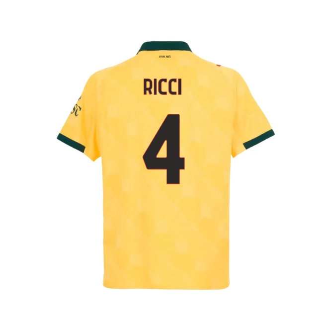 2025-2026 AC Milan Player Version Third Shirt (Ricci 4) — Shop Online