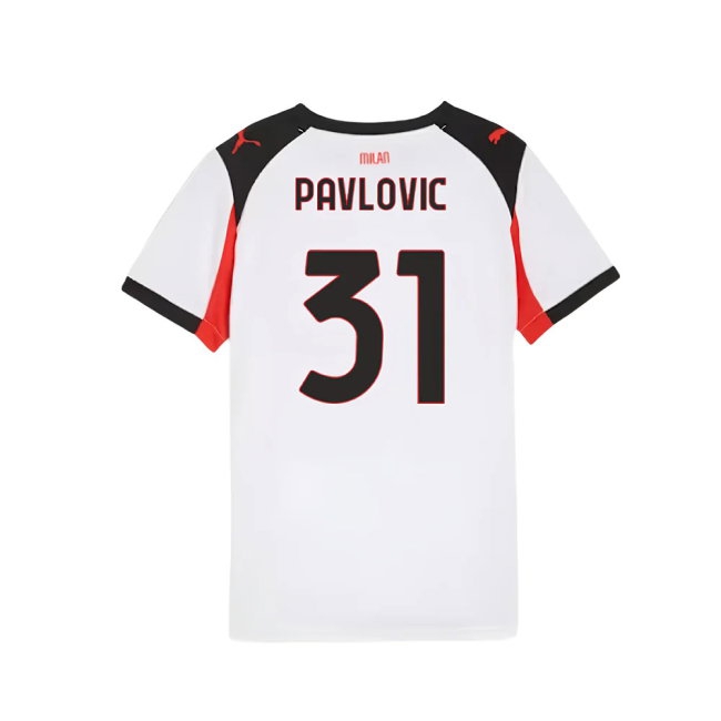 2025-2026 AC Milan Away Shirt (Kids) (Pavlovic 31) — Buy Online