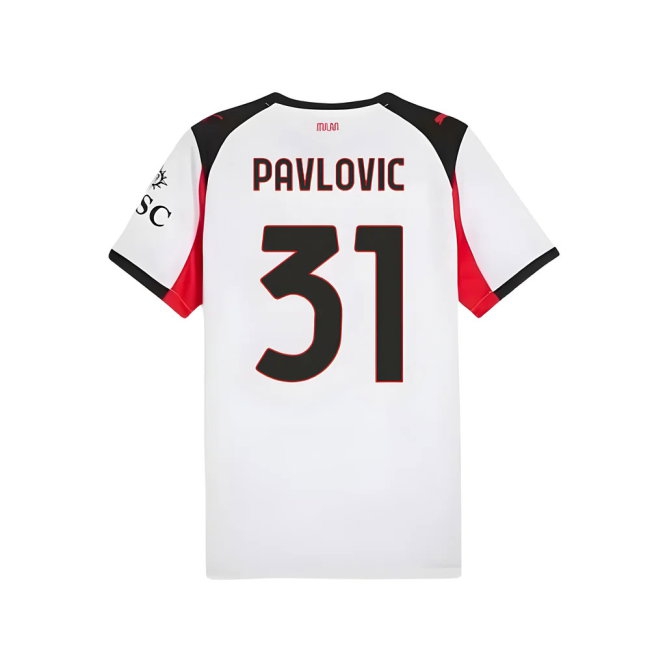 2025-2026 AC Milan Away Shirt (Pavlovic 31) — Buy Now