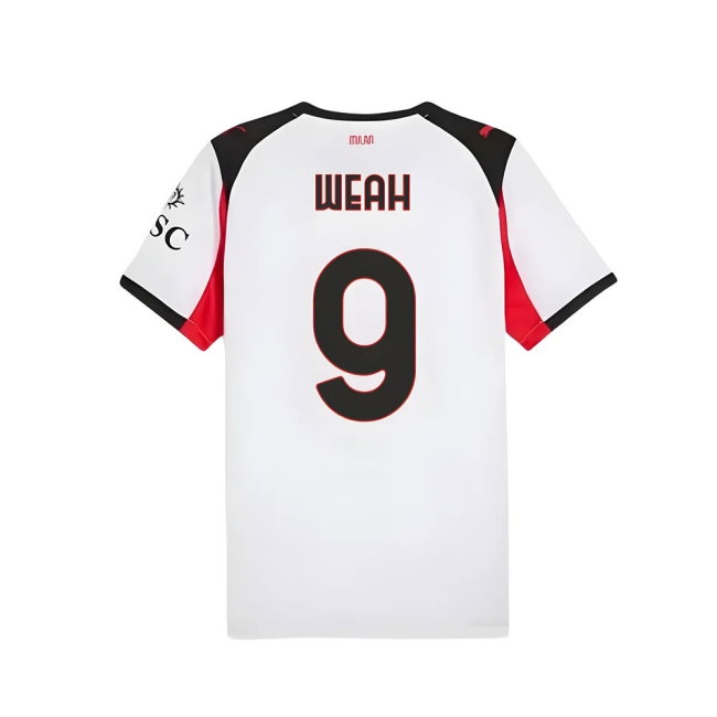 2025-2026 AC Milan Away Shirt (Weah 9) — Buy Online