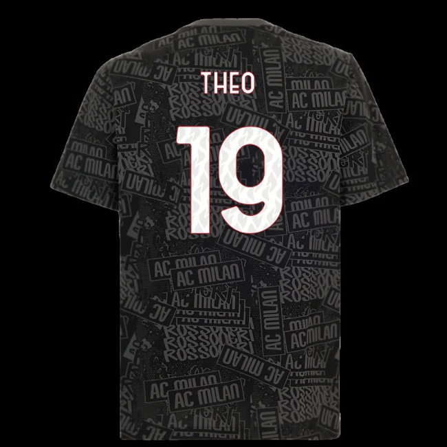2025-2026 AC Milan ftblCulture Tee AOP (Black) (Theo 19) — Shop Online