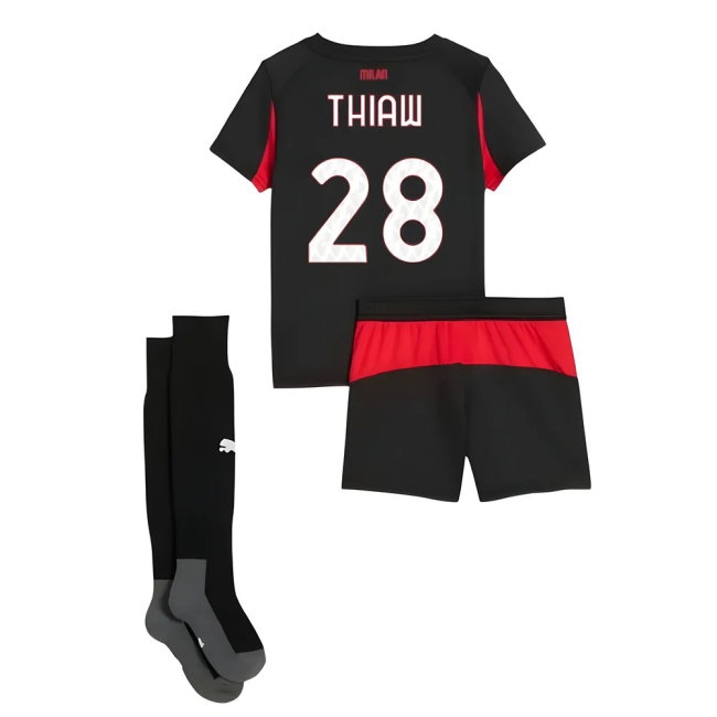 2025-2026 AC Milan Home Mini Kit (Thiaw 28) — Shop Now