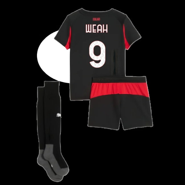 2025-2026 AC Milan Home Mini Kit (Weah 9) — Shop Online