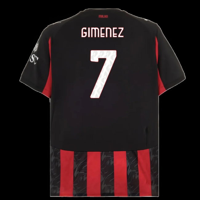 2025-2026 AC Milan Home Shirt (Gimenez 7) — Buy Now