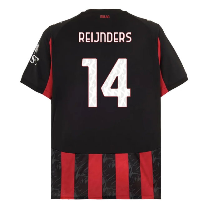 2025-2026 AC Milan Home Shirt (Reijnders 14) — Buy Online