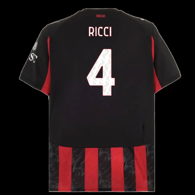 2025-2026 AC Milan Home Shirt (Ricci 4) — Buy Now