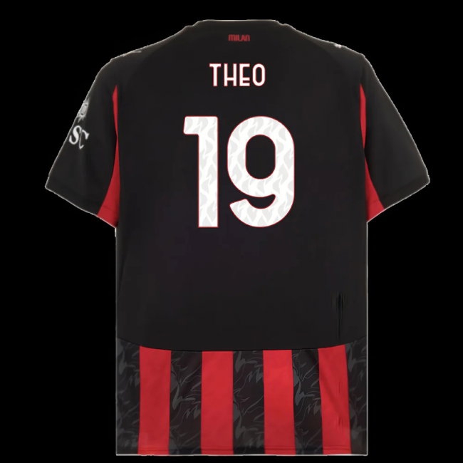 2025-2026 AC Milan Home Shirt (Theo 19) — Buy Now