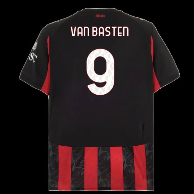 2025-2026 AC Milan Home Shirt (Van Basten 9) — Shop Online