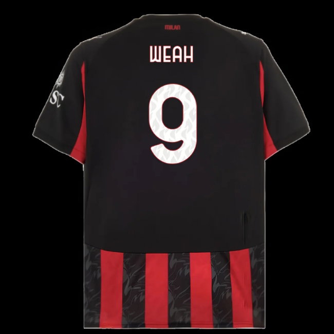 2025-2026 AC Milan Home Shirt (Weah 9) — Shop Now