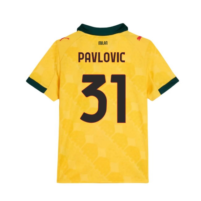 2025-2026 AC Milan Third Shirt (Kids) (Pavlovic 31) — Shop Online