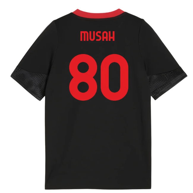 2025-2026 AC Milan Training Jersey (Black) - Kids (Musah 80)