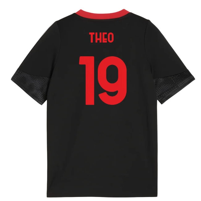 2025-2026 AC Milan Training Jersey (Black) - Kids (Theo 19) — Shop Online
