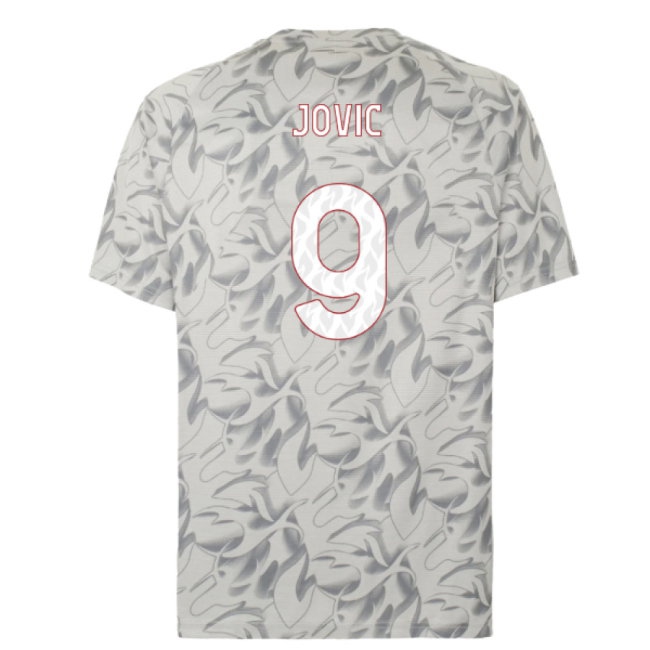 2025-2026 AC Milan Warm Up Jersey (Smokey Gray) (Jovic 9) — Buy Now