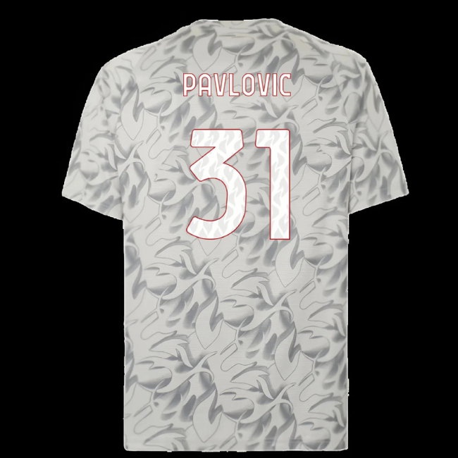 2025-2026 AC Milan Warm Up Jersey (Smokey Gray) (Pavlovic 31) — Shop Online